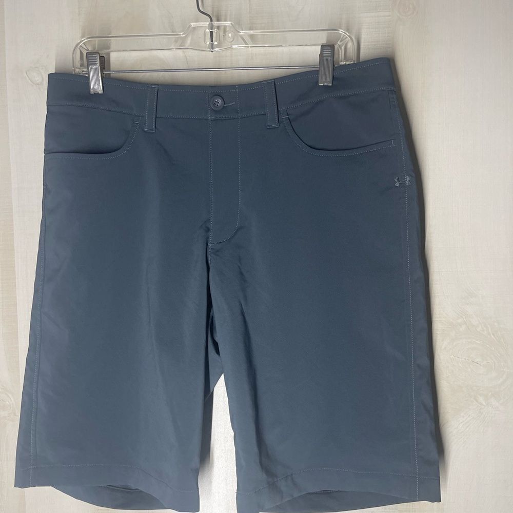 Under Armour gray flat front shorts, size 34‎